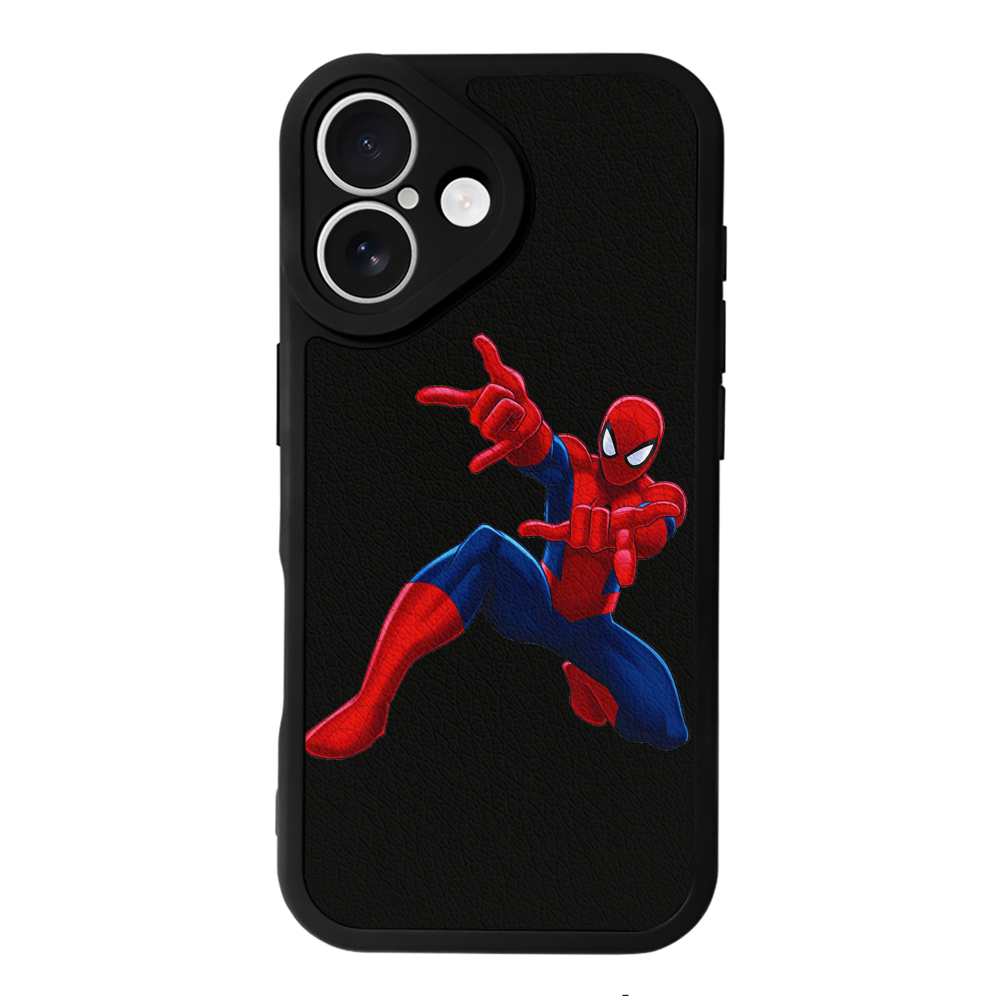 （画像用） Spider Man スパイダーマン 【iPhone 16シリーズ対応】シリコンスマホケース（レザー調） 材質：シリコン